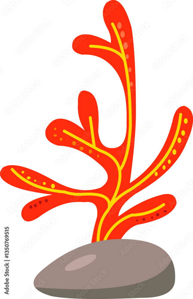 Obraz premium Flat Coral illustration