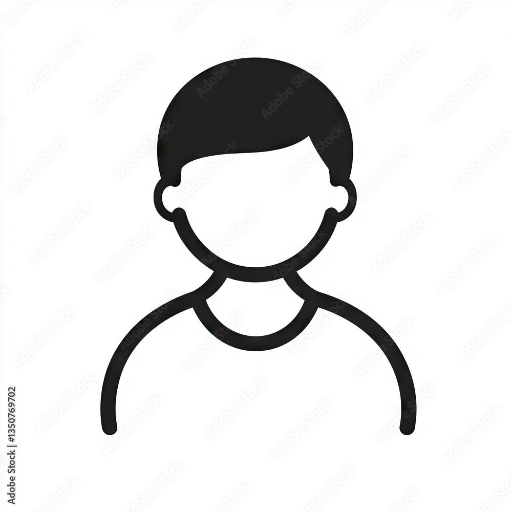 A simple line drawing of a person with a neutral expression.