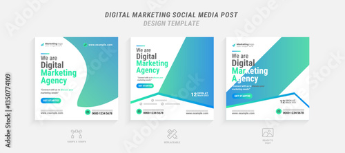 Digital marketing agency social media post template