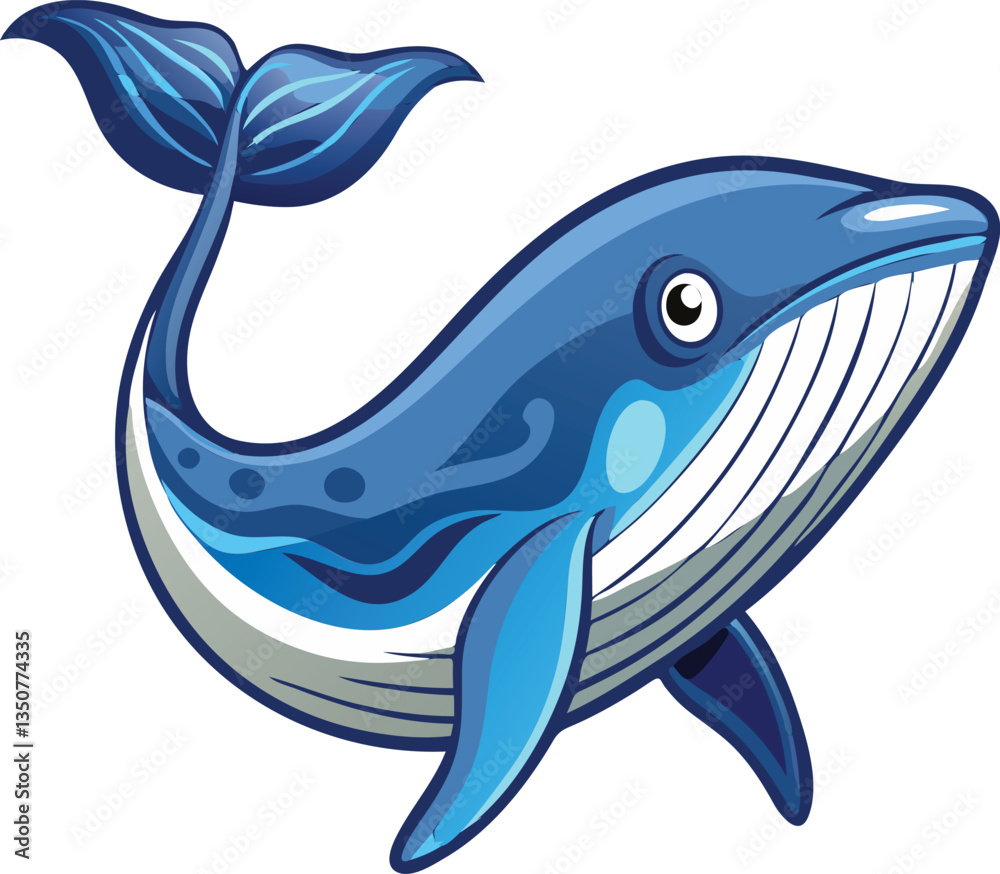 Majestic Whale Vector with Splash Curve Available on EPS File Majestic Whale Vector with Splash Curve Available on EPS File