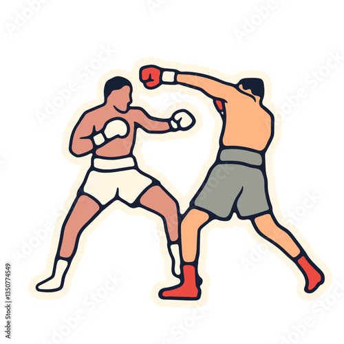 illustration flat desing art boxing