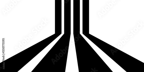 Abstract perspective line wave stripes with 3d dimensional effect.