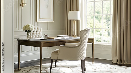Elegant Home Office Workspace.