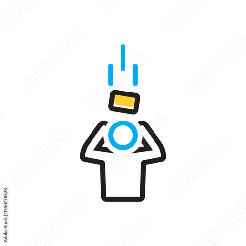 Multi color icon for happen