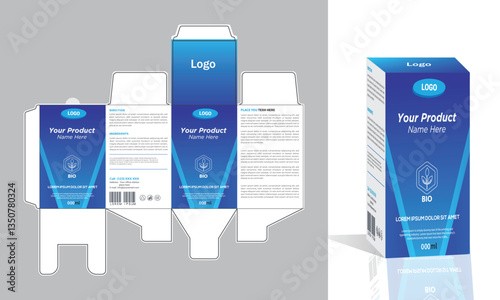 Syrup packaging Box Brand Syrup Medicine Packaging vector illustration or white color theme with background.