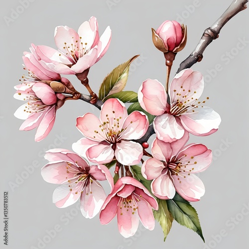 Wallpaper Mural Delicate Pink Almond Blossoms Torontodigital.ca