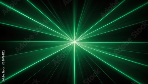 Green Laser Light Show Burst