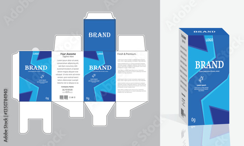 Syrup packaging Box Brand Syrup Medicine Packaging vector illustration or white color theme with background.