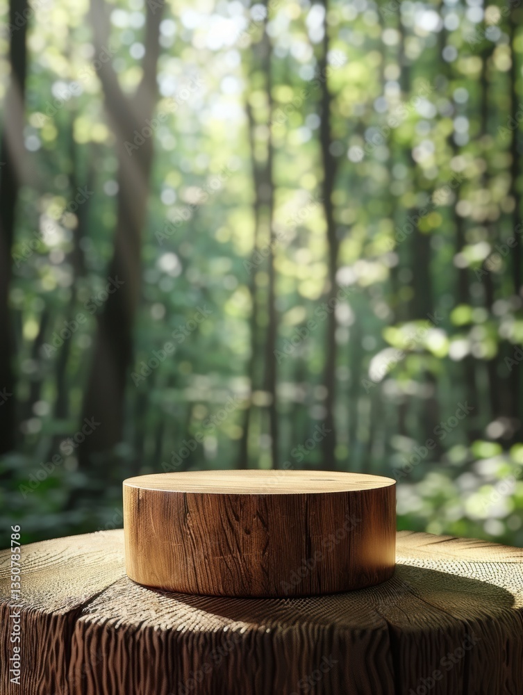 Wooden stump with a round hole in the middle Wooden stump with a round hole in the middle