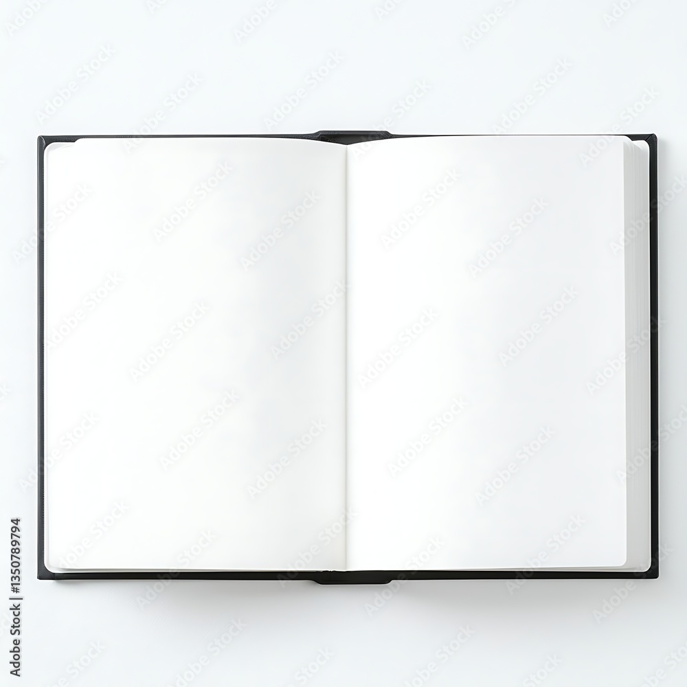 Open Blank Notebook for White Background. Open Blank Notebook for White Background.