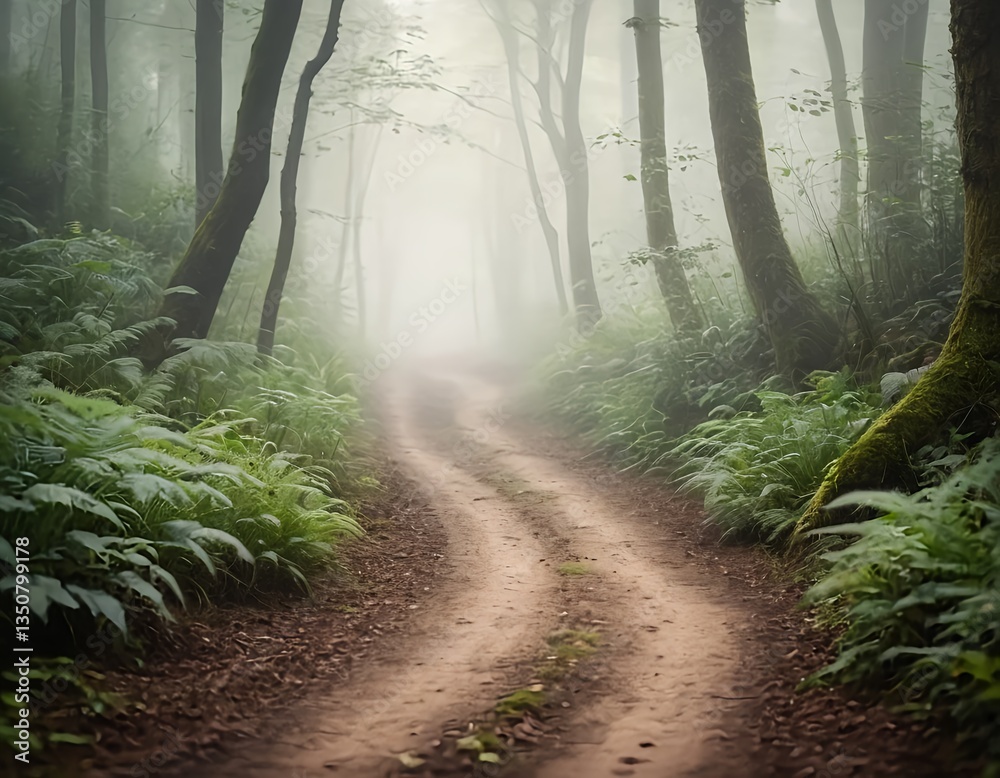 Fototapeta premium Misty Forest Path