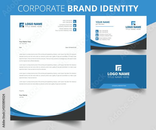Corporate brand identity business card letterhead and stationery design