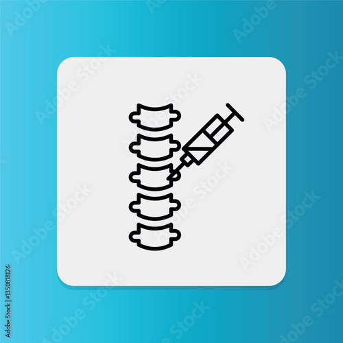 Spinal Tap icon. Editable stroke. Vector illustration