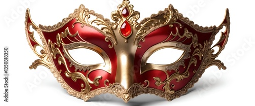 Wallpaper Mural Elegant Red and Gold Venetian Mask Torontodigital.ca