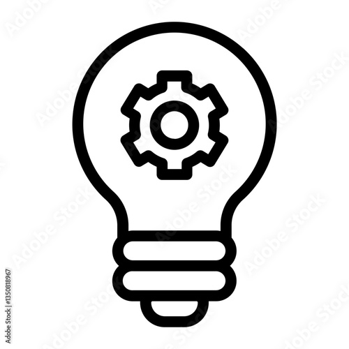 Setting creativity Line Icon