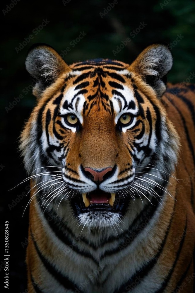 Fototapeta premium there is a tiger that is looking at the camera