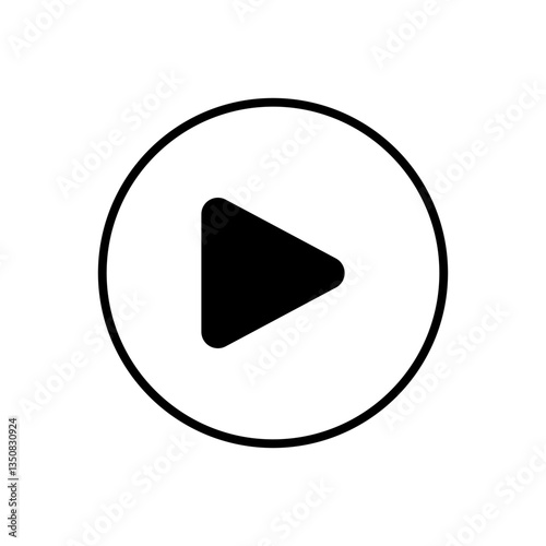 Video player icon. Play button vector. Play icon. Multimedia icon.