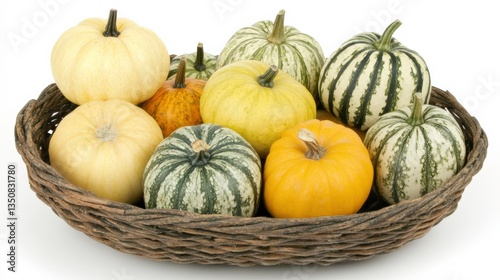 Wallpaper Mural Fresh Fall Harvest of Apples and Squash in Basket Torontodigital.ca