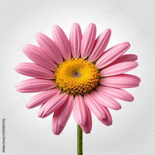 Pink Daisy Flower on White Background