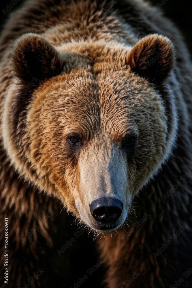 Fototapeta premium there is a brown bear that is looking at the camera