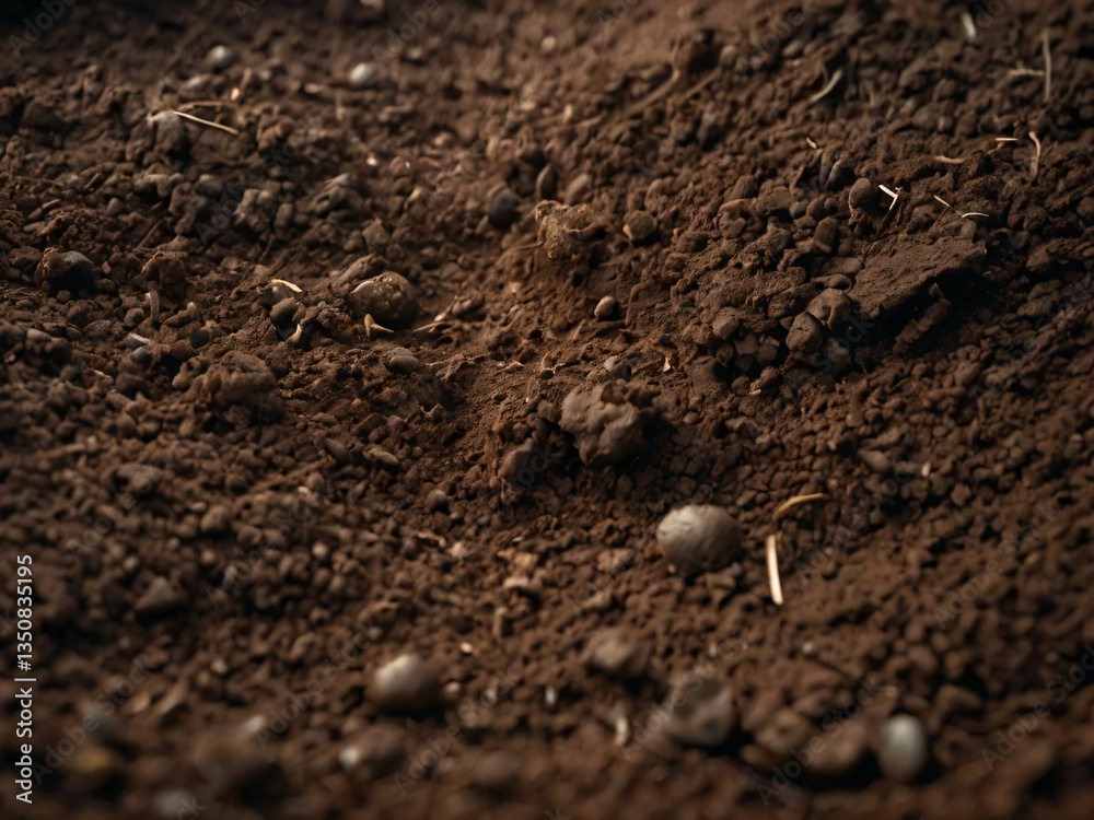 A rich layer of topsoil contains essential nutrients for thriving vegetation. A rich layer of topsoil contains essential nutrients for thriving vegetation.