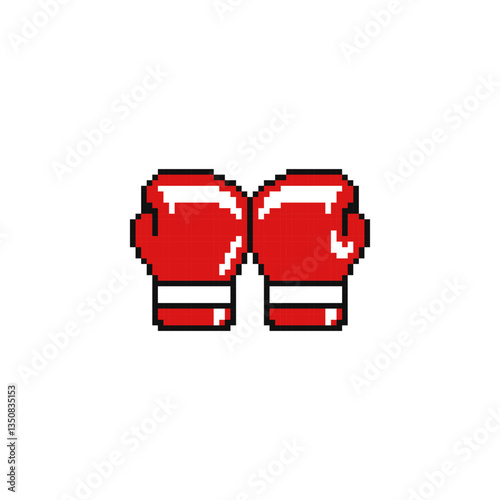 Pixel Art Boxing Gloves vector