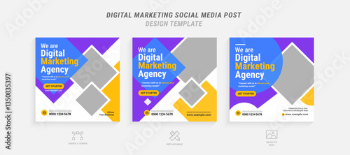 Digital marketing agency social media post template