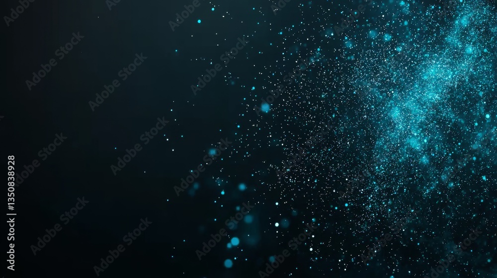 Obraz premium Abstract Teal Sparkle Background Texture Design for Presentation