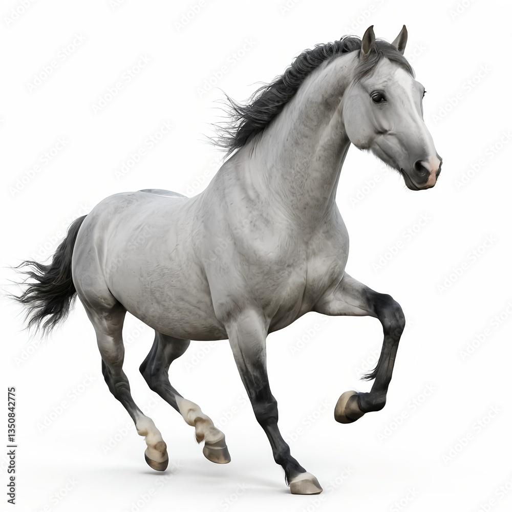 Grey Horse Galloping Grey Horse Galloping