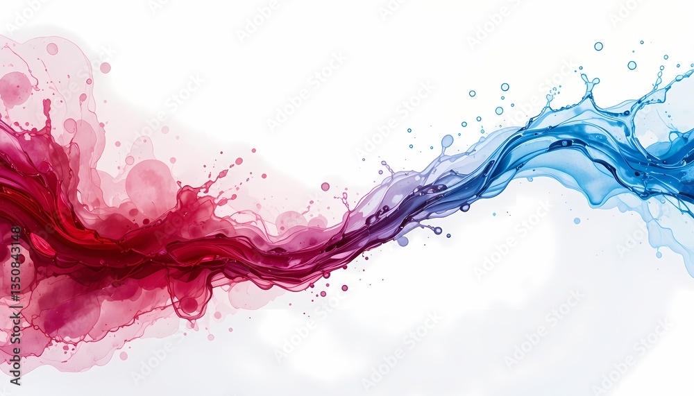 Abstract Red and Blue Liquid Flow, Dynamic abstract art of flowing red and blue liquids. Abstract Red and Blue Liquid Flow, Dynamic abstract art of flowing red and blue liquids.