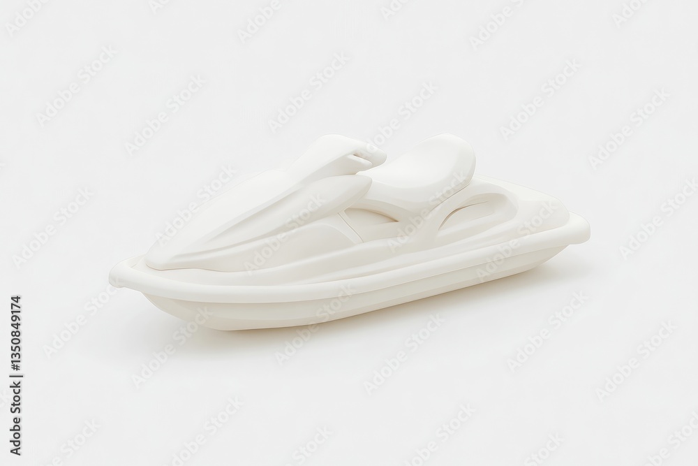 White jet ski model, simple design White jet ski model, simple design