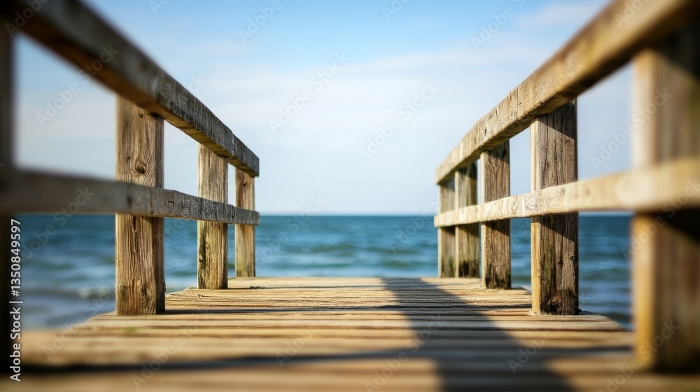 Wooden pier extending into calm waters, bathed in natural light, evoking tranquility and timeless serenity.
Wooden pier extending into calm waters, bathed in natural light, evoking tranquility and timeless serenity.