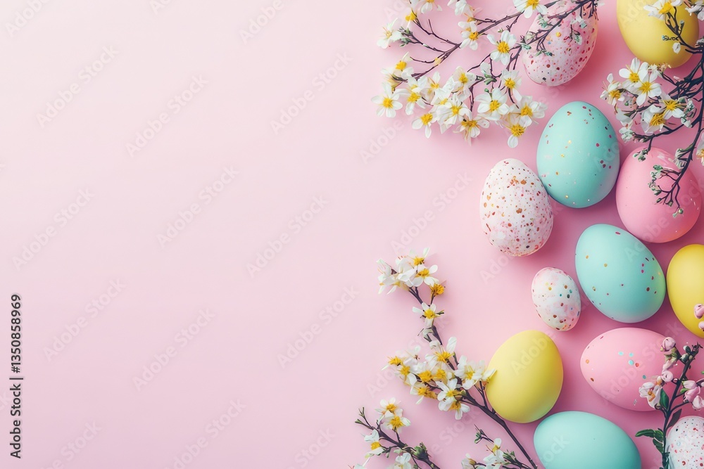 easter eggs and flowers easter eggs and flowers