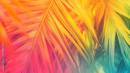 Wallpaper Mural Vibrant Tropical Palm Leaves. Torontodigital.ca