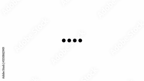 loading ui ux animation. 4 dots that meet at the center and the end points rotate