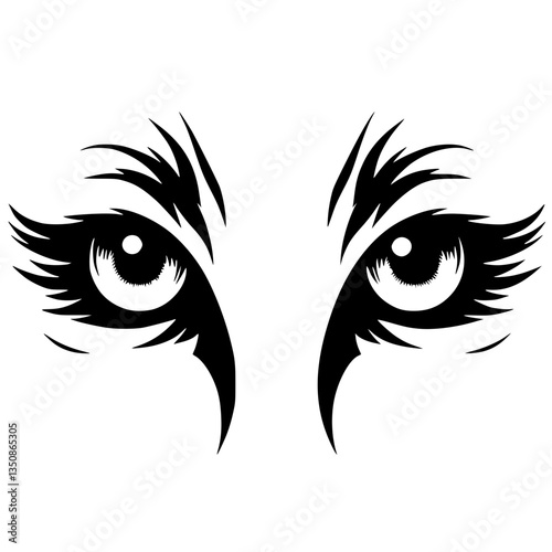 Wolf eye silhouette