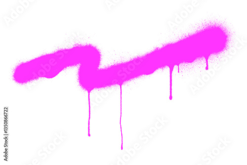 Papier peint pink spraypaint line dripping
