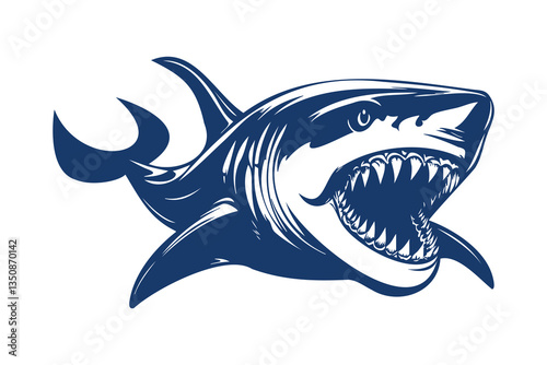 Stylized Shark Clipart Detailed Illustration