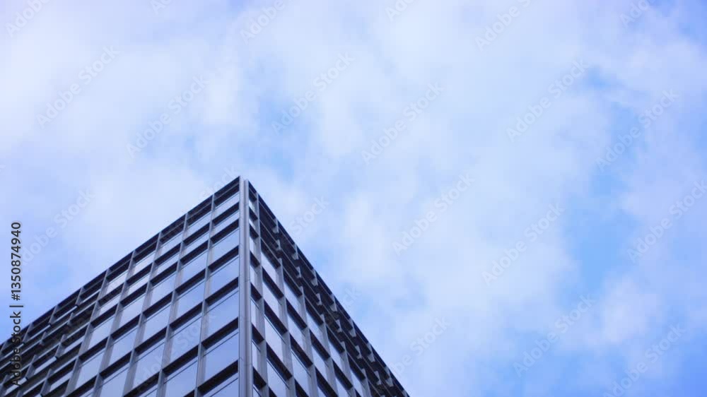 sunny, sky, cloud, breeze, skyscraper, modern, bird, reflection