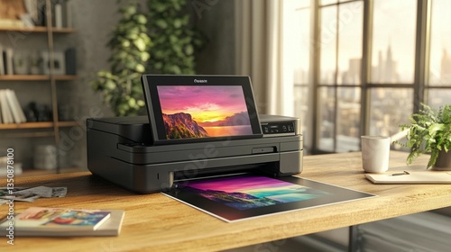 Home Photo Printer with LCD Screen