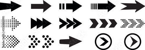 Arrow icon set. Collection different arrows sign. Black vector arrows icons. Modern simple arrow's Arrow icon set. Mega bundle set. Collection different arrows sign. Vector illustration.