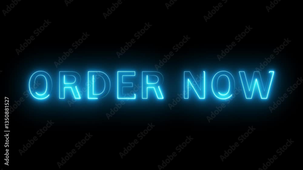 Neon Text Animation on Black Background. Neon Text Animation on Black Background.