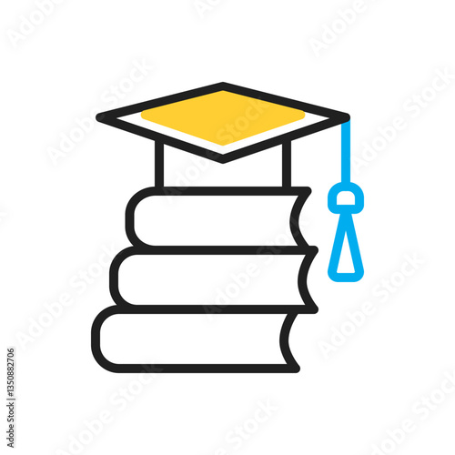 Multi color icon for academic