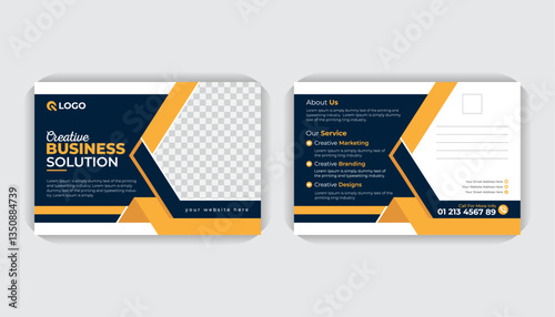 Amazing and modern postcard design. Professional Corporate layout Marketing landscape poster, Invitation Design, Corporate postcard design. Corporate business or marketing agency template

