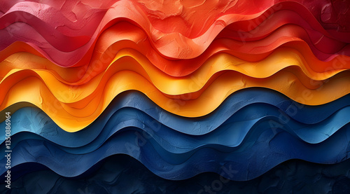 Abstract Colorful Wave Design Background
