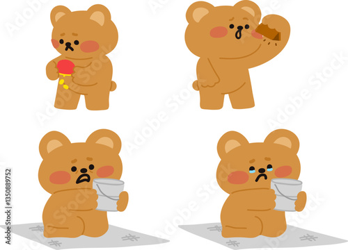 돈이 없는 곰돌이 캐릭터