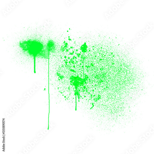 Fototapeta Naklejka Na Ścianę i Meble -  bright green spray paint texture