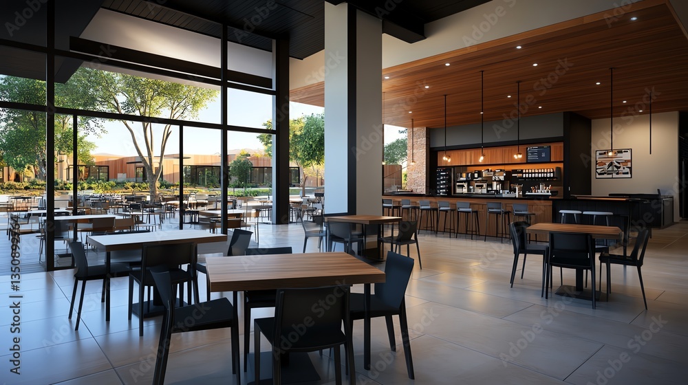 A realistic coworking space with a focus on teamwork A realistic coworking space with a focus on teamwork