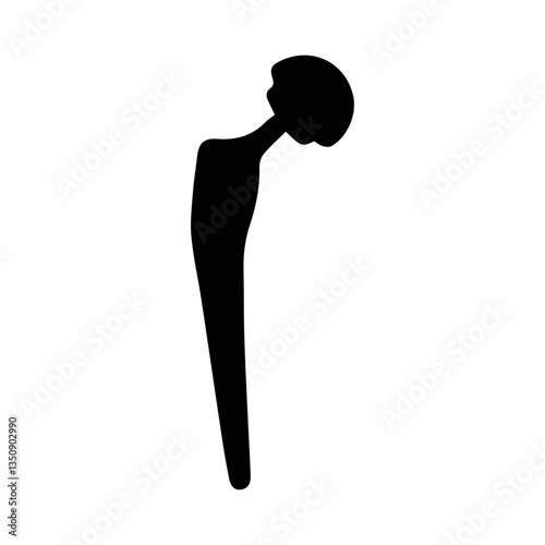 hip implant glyph icon