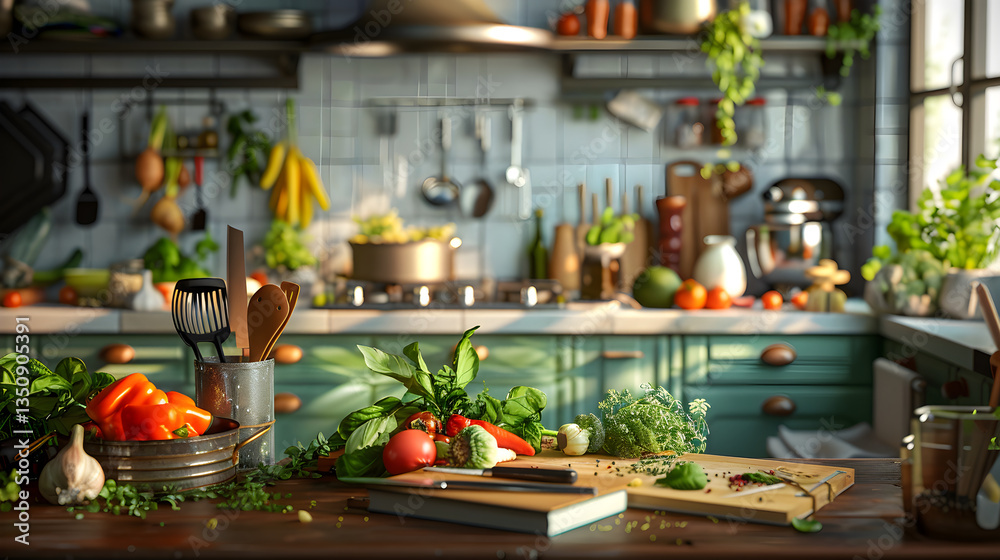 Fresh Ingredients and Rich Flavours: A Peek into an Enthusiast's Kitchen Ready for Next Masterpiece Fresh Ingredients and Rich Flavours: A Peek into an Enthusiast's Kitchen Ready for Next Masterpiece